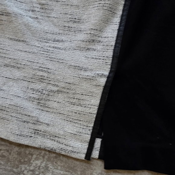 LAFAYETTE 148 New York Skirt Faux Leather Trim Black Slit Straight 14 - Picture 8 of 10